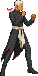 RUBRIC idle stance, animation frame 1 of 2